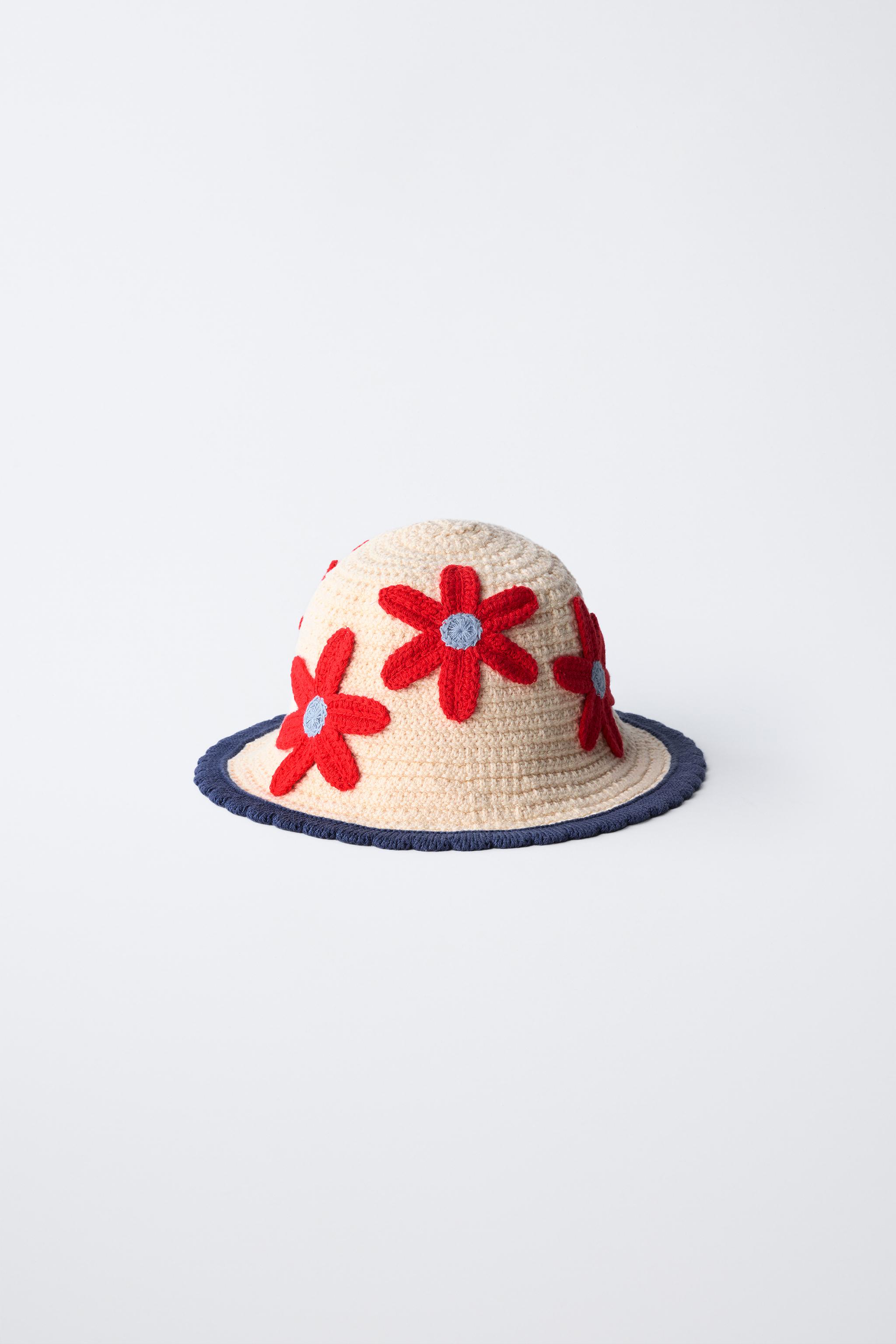 1-6 YEARS/ CROCHET KNIT FLOWER HAT