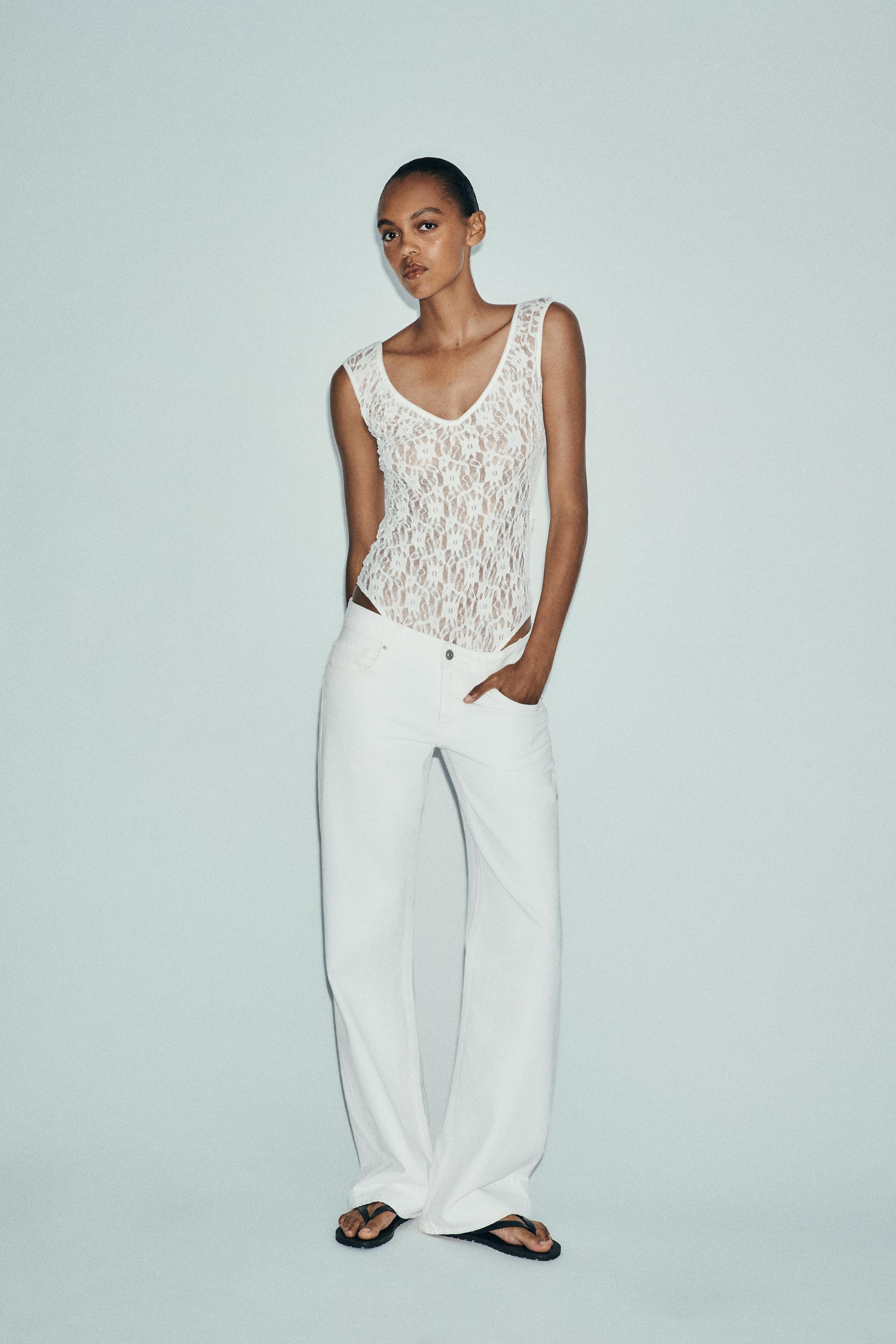 TRF LOW-RISE WIDE LEG JEANS