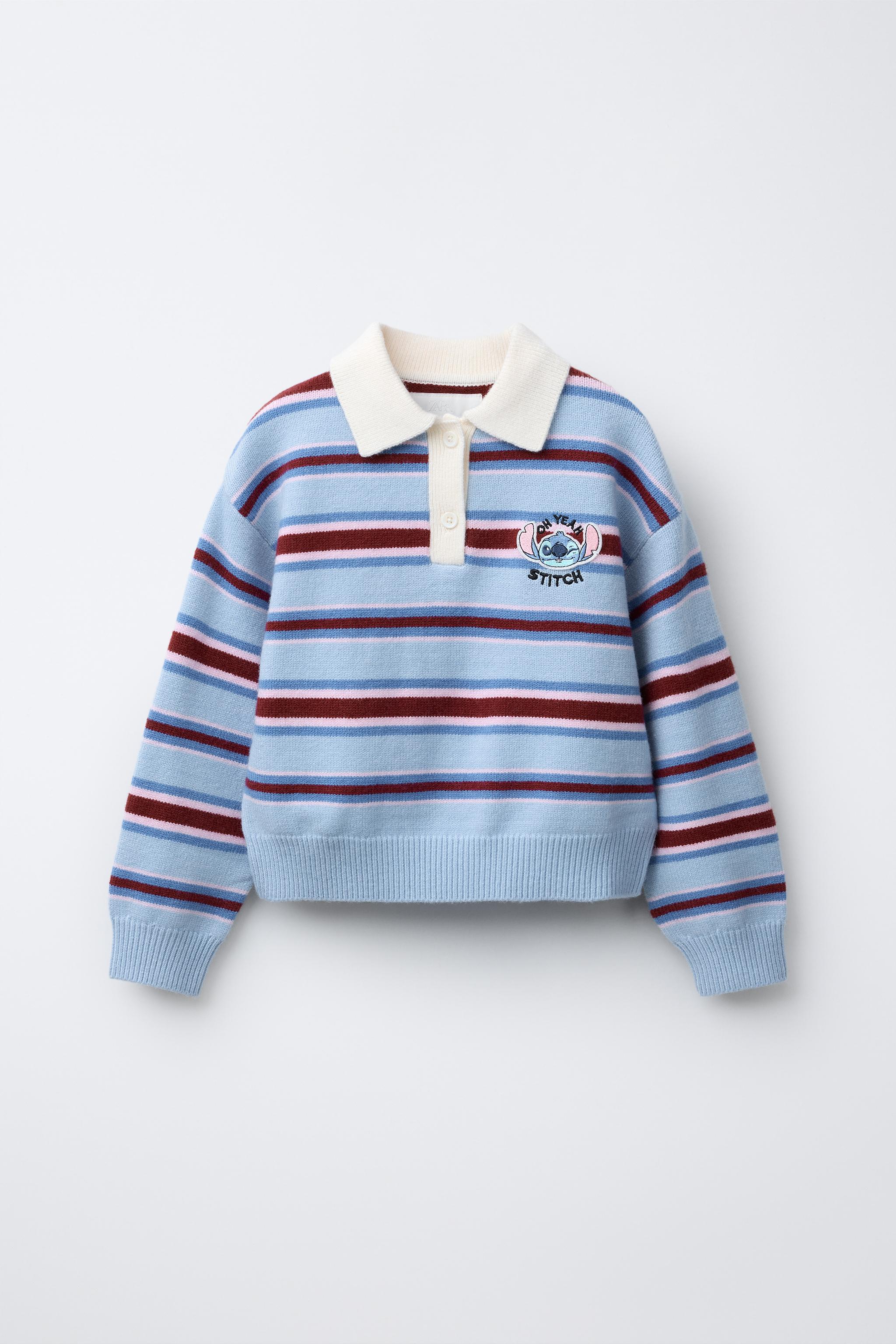 LILO & STITCH © DISNEY STRIPED POLO SWEATER