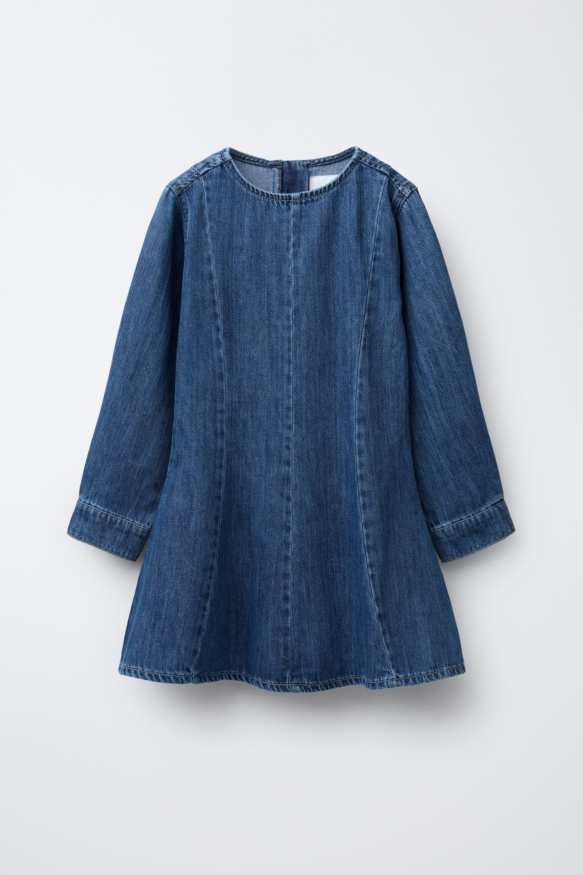 CUT DENIM DRESS