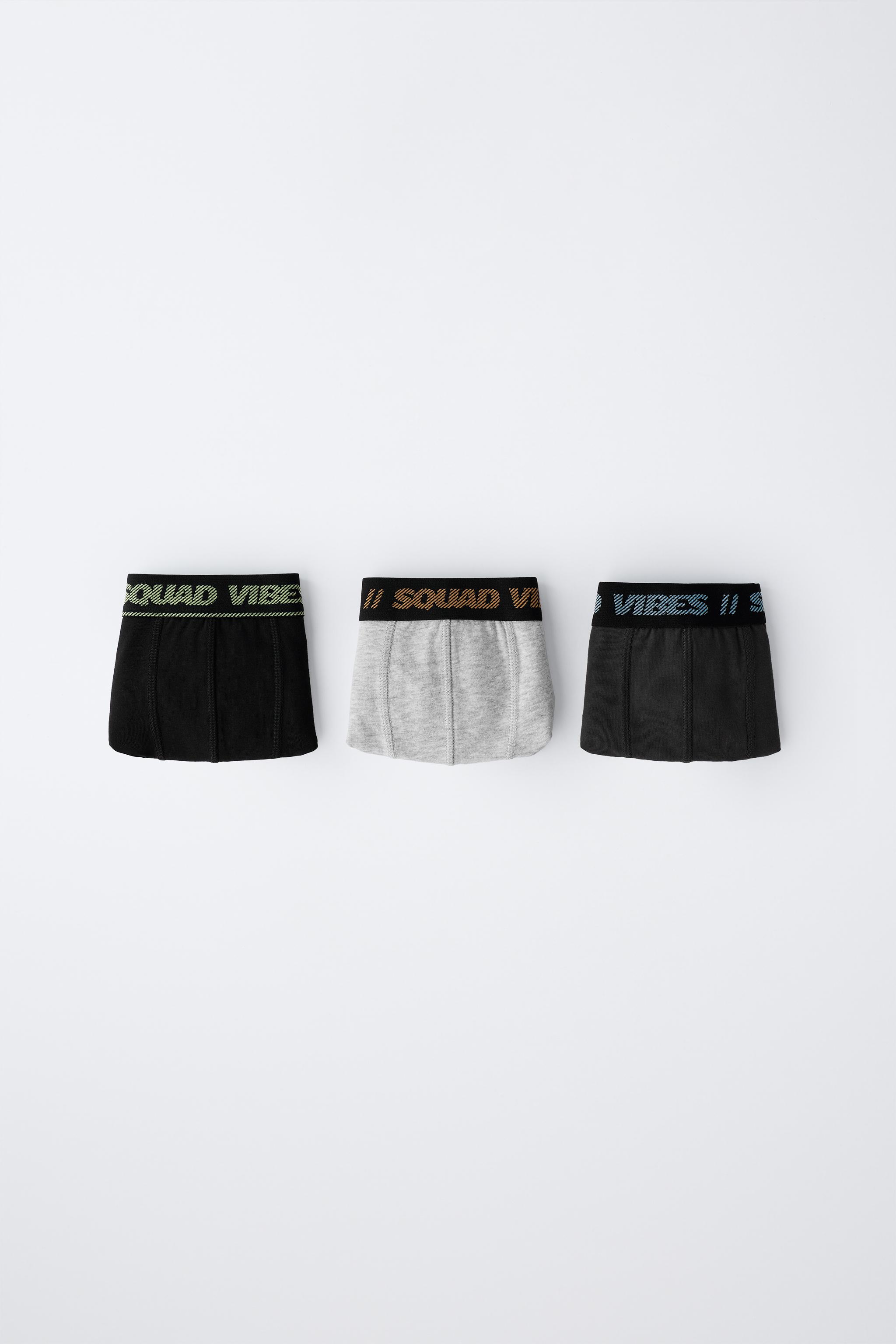 AGES 6-14/ THREE-PACK OF TEXT BOXERS