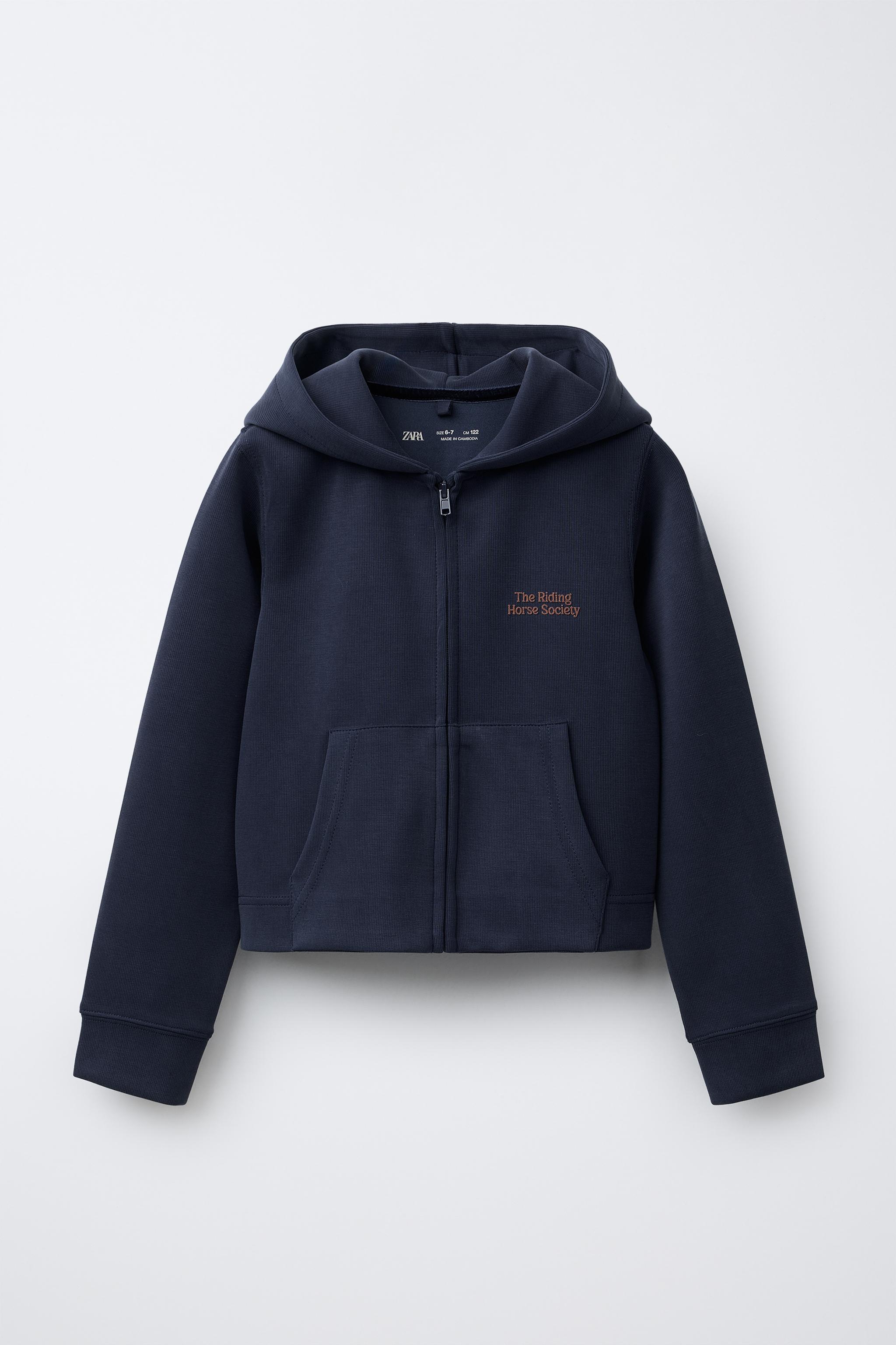 EMBOSSED TEXT HOODIE JACKET