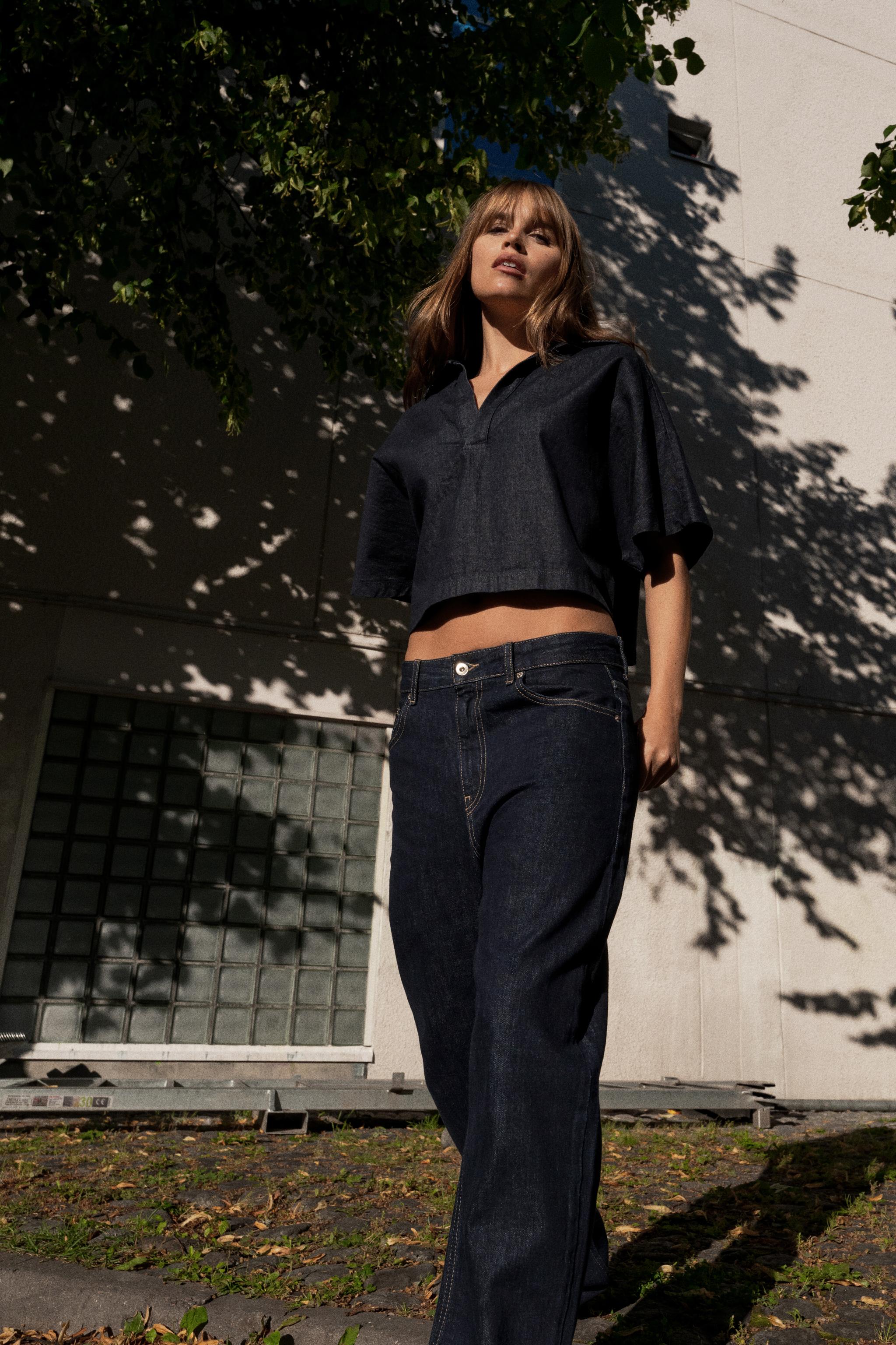 HIGH WAIST BARREL TRF JEANS