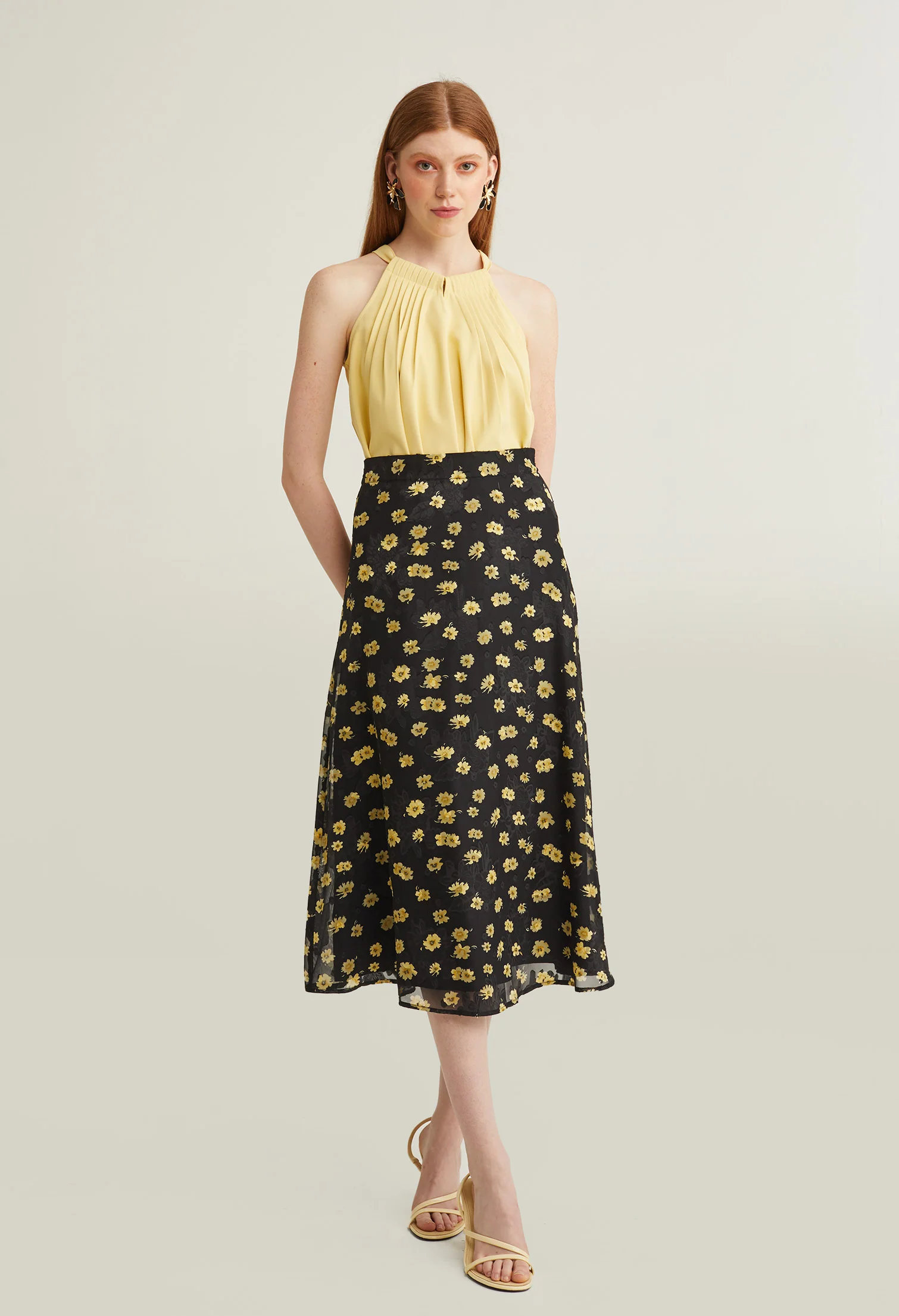 Abloom Double Layered Midi Skirt
