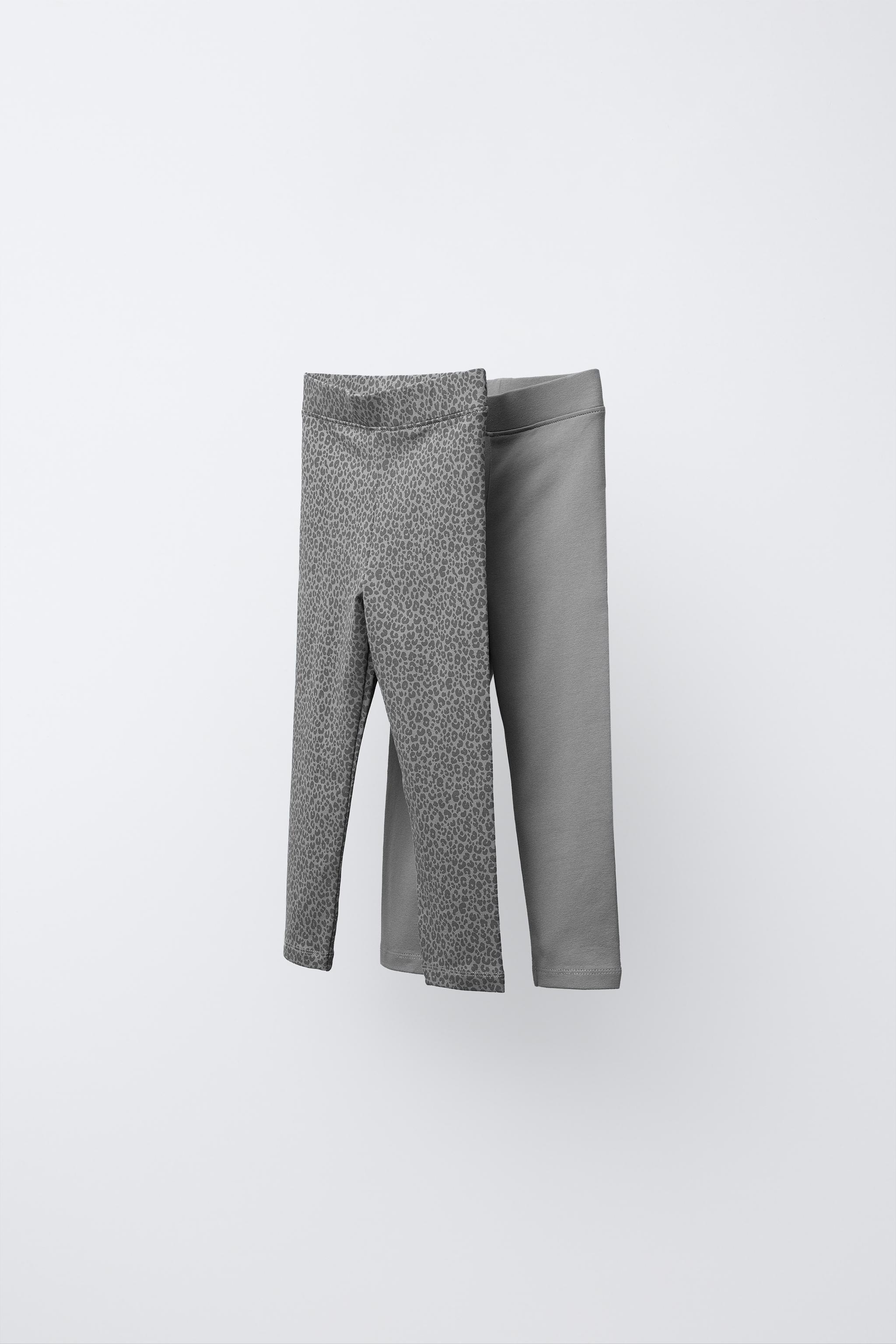 TWO-PACK PLAIN AND PRINTED LEGGINGS