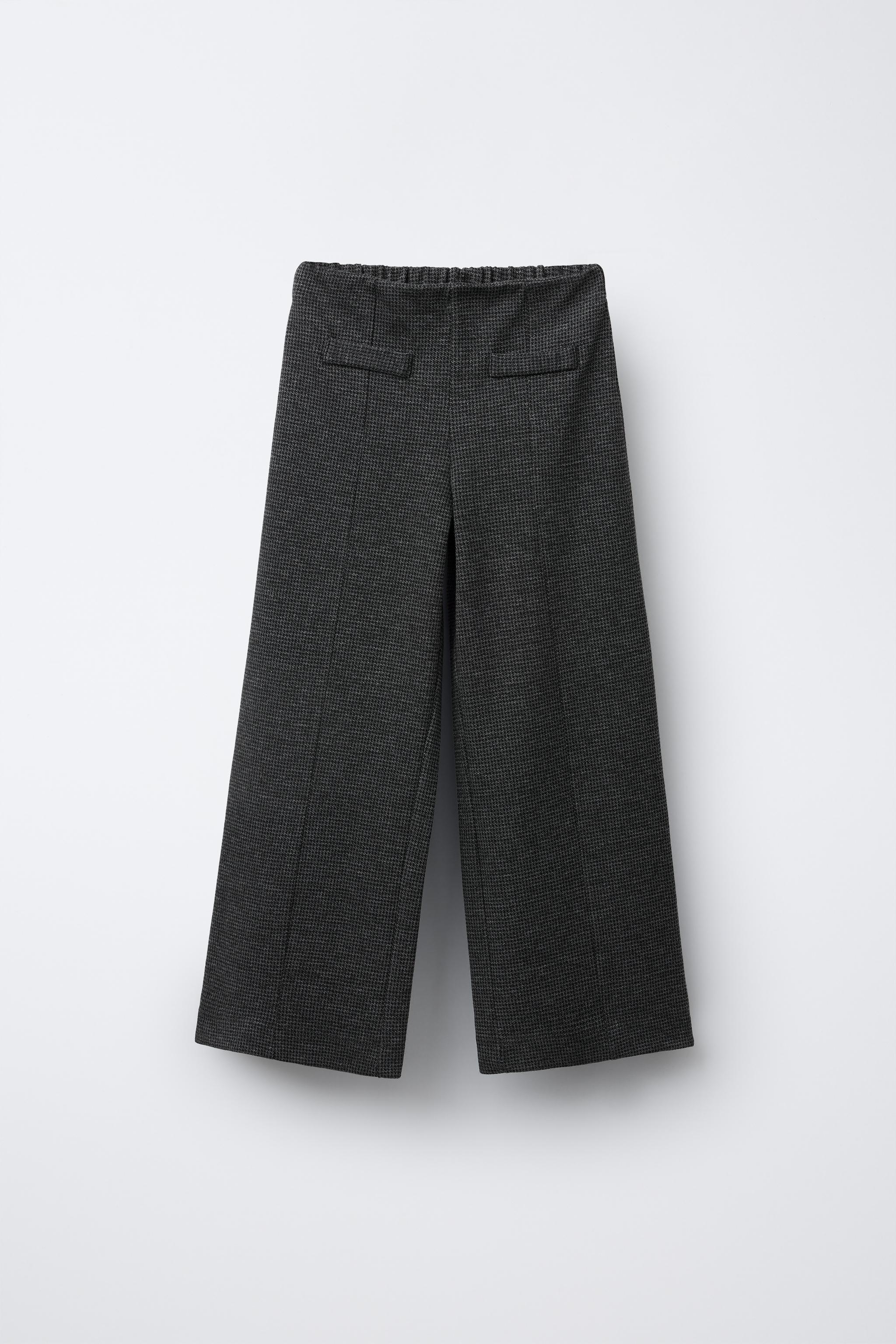 HOUNDSTOOTH STRAIGHT LEG PANTS