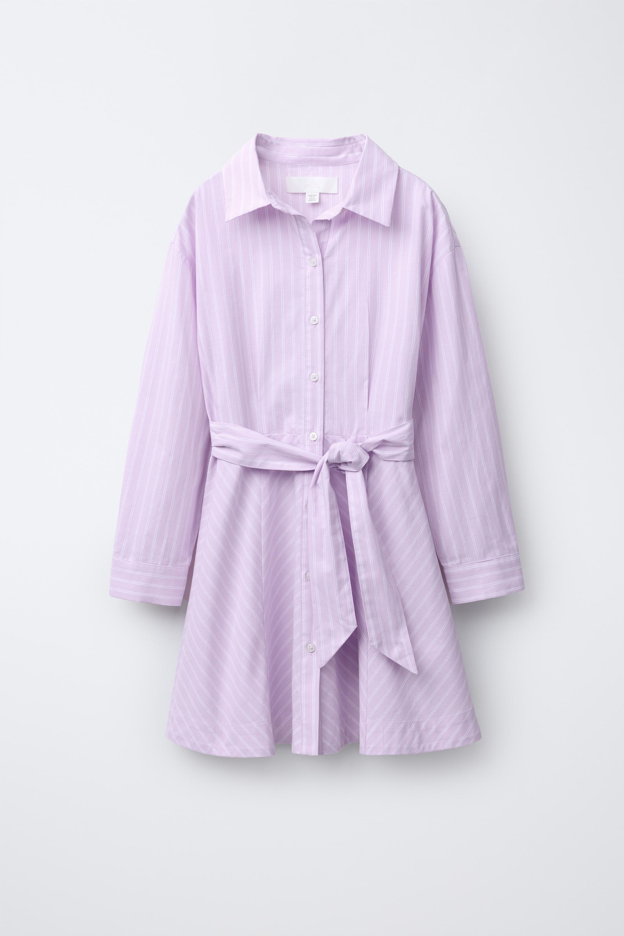 STRIPED SHIRT DRESS