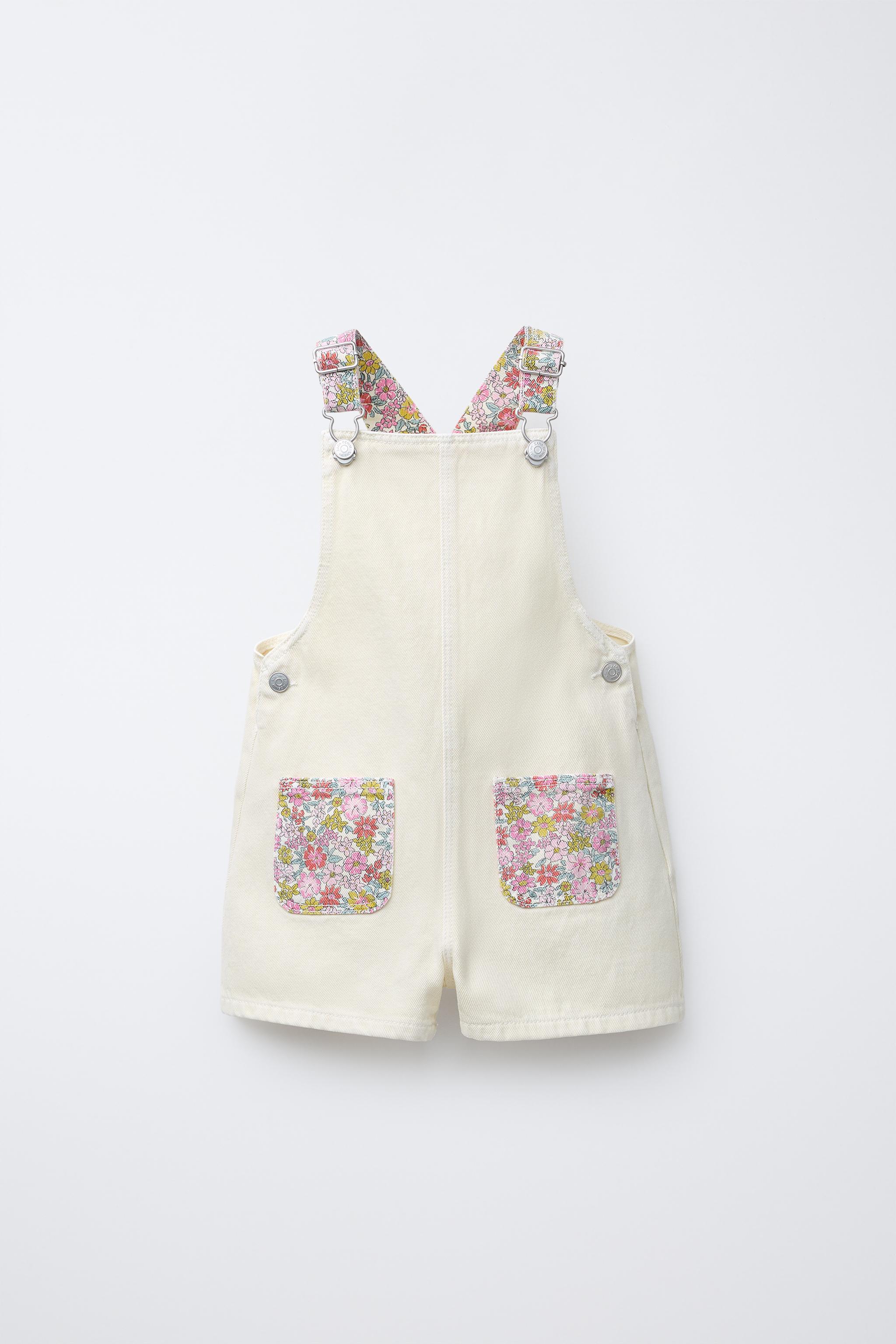 FLORAL TWILL OVERALLS