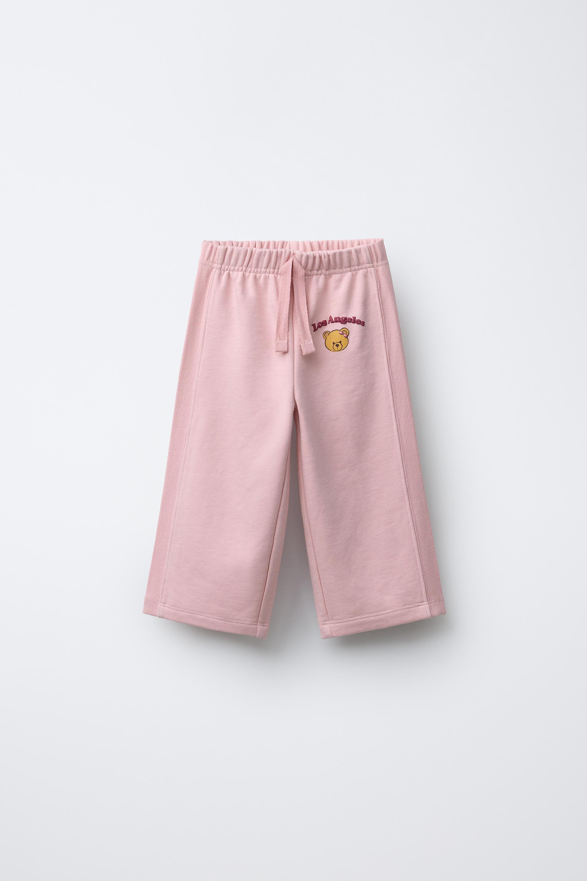 TEDDY BEAR WIDE LEG PLUSH PANTS