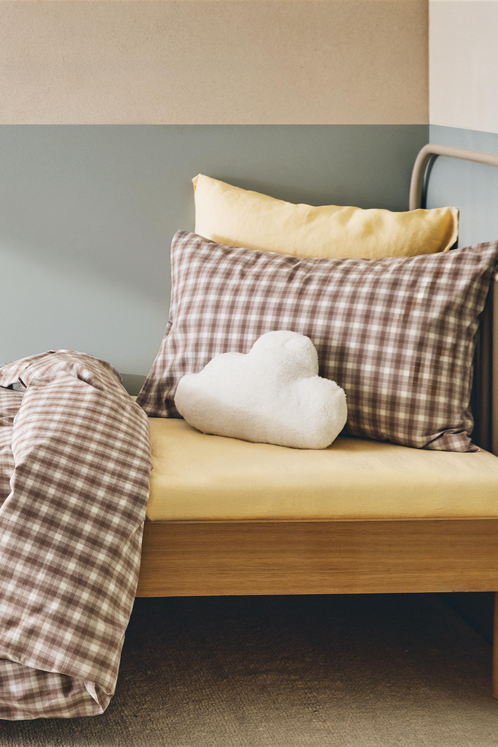 CHILDREN'S CHECK FLANNEL DUVET COVER