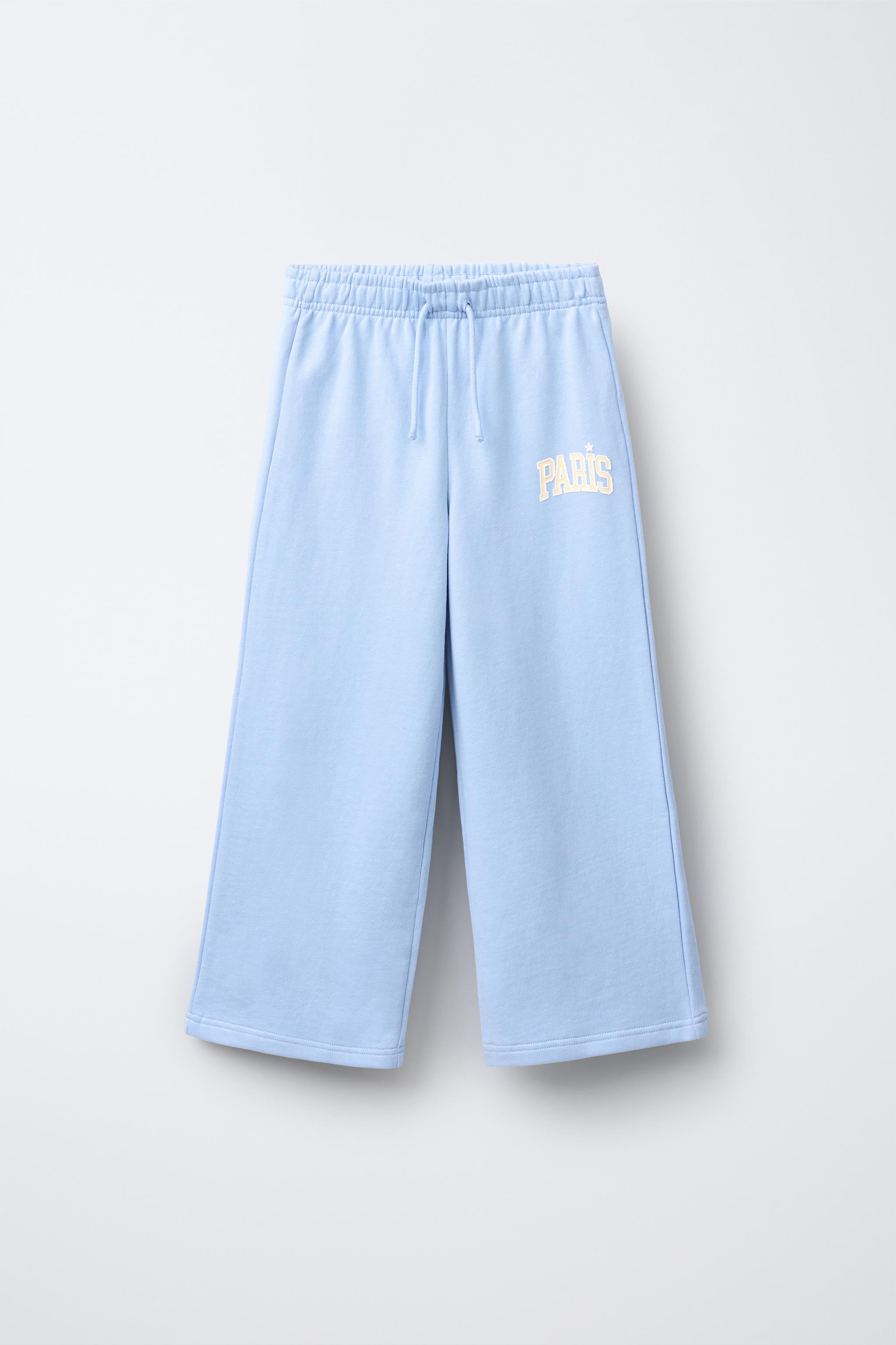 WIDE LEG VARSITY JOGGING PANTS