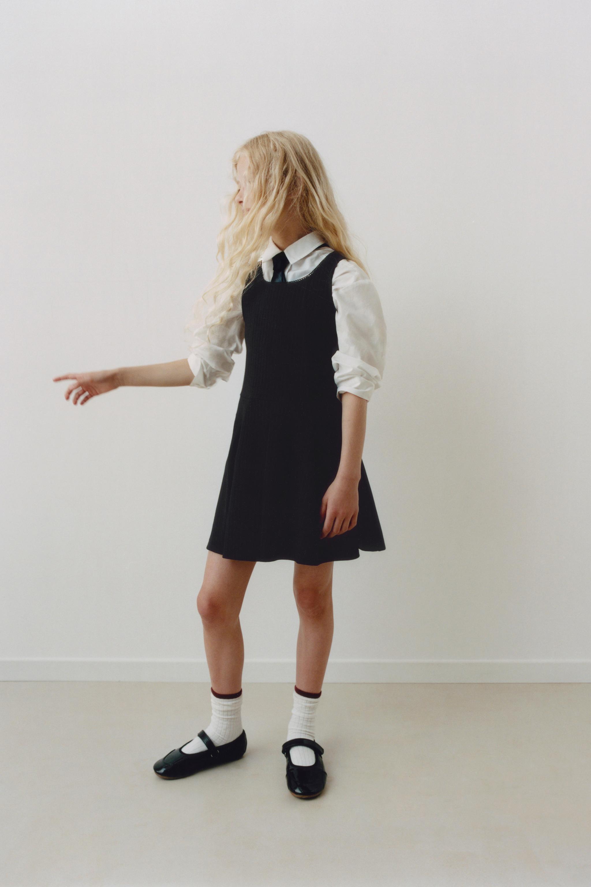PINSTRIPE PINAFORE DRESS