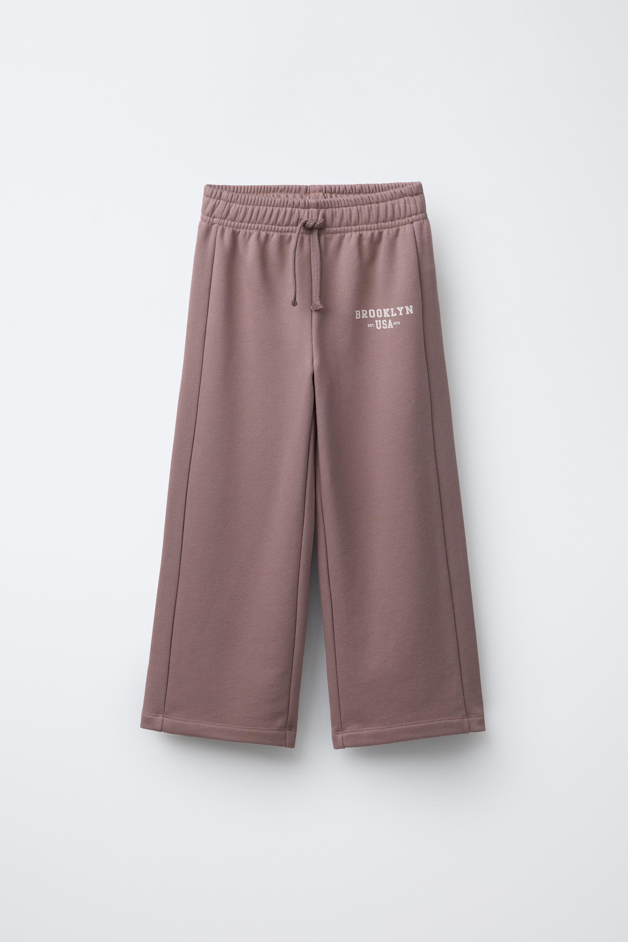 WIDE LEG PLUSH JOGGING PANTS