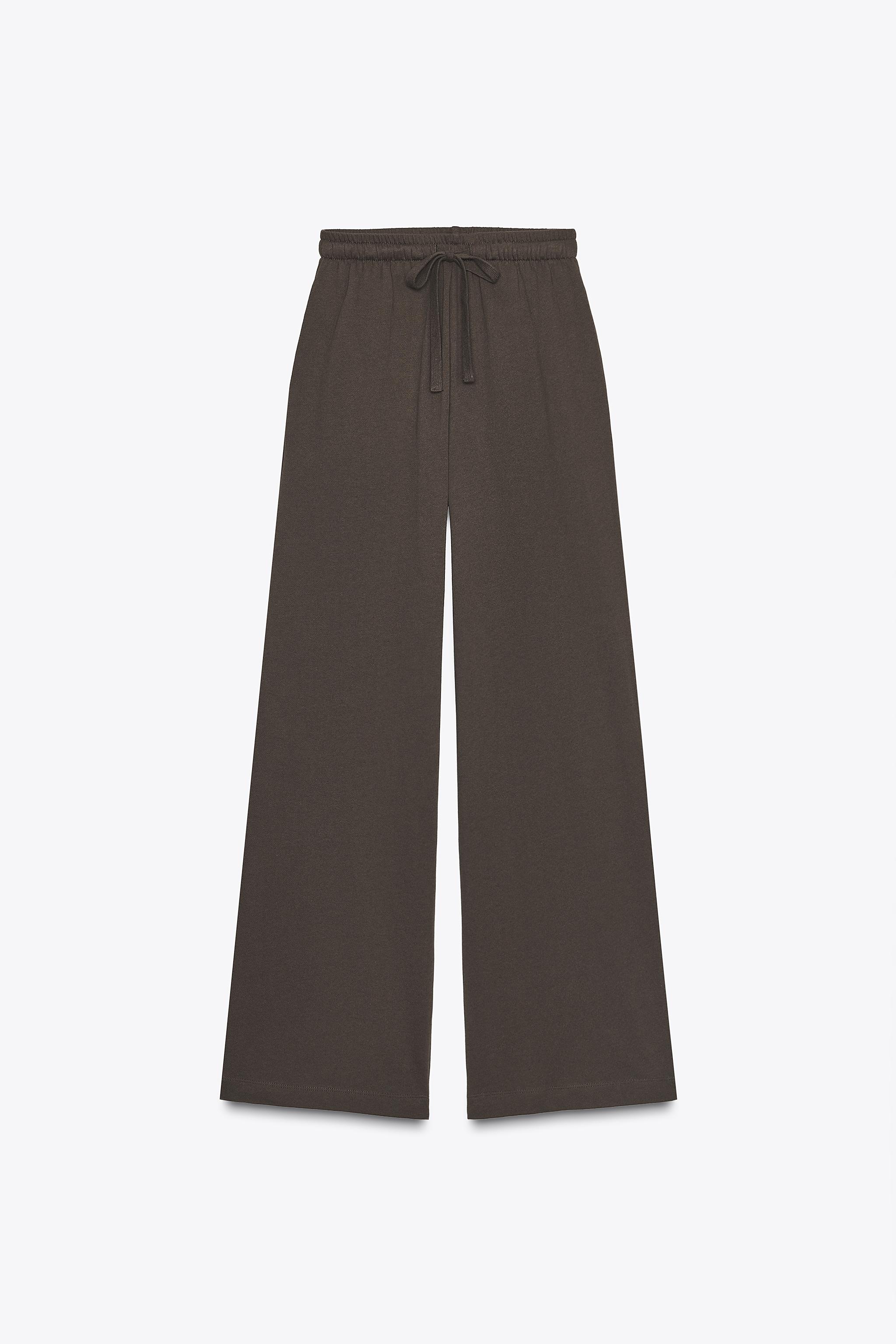 STRAIGHT LEG COTTON PANTS