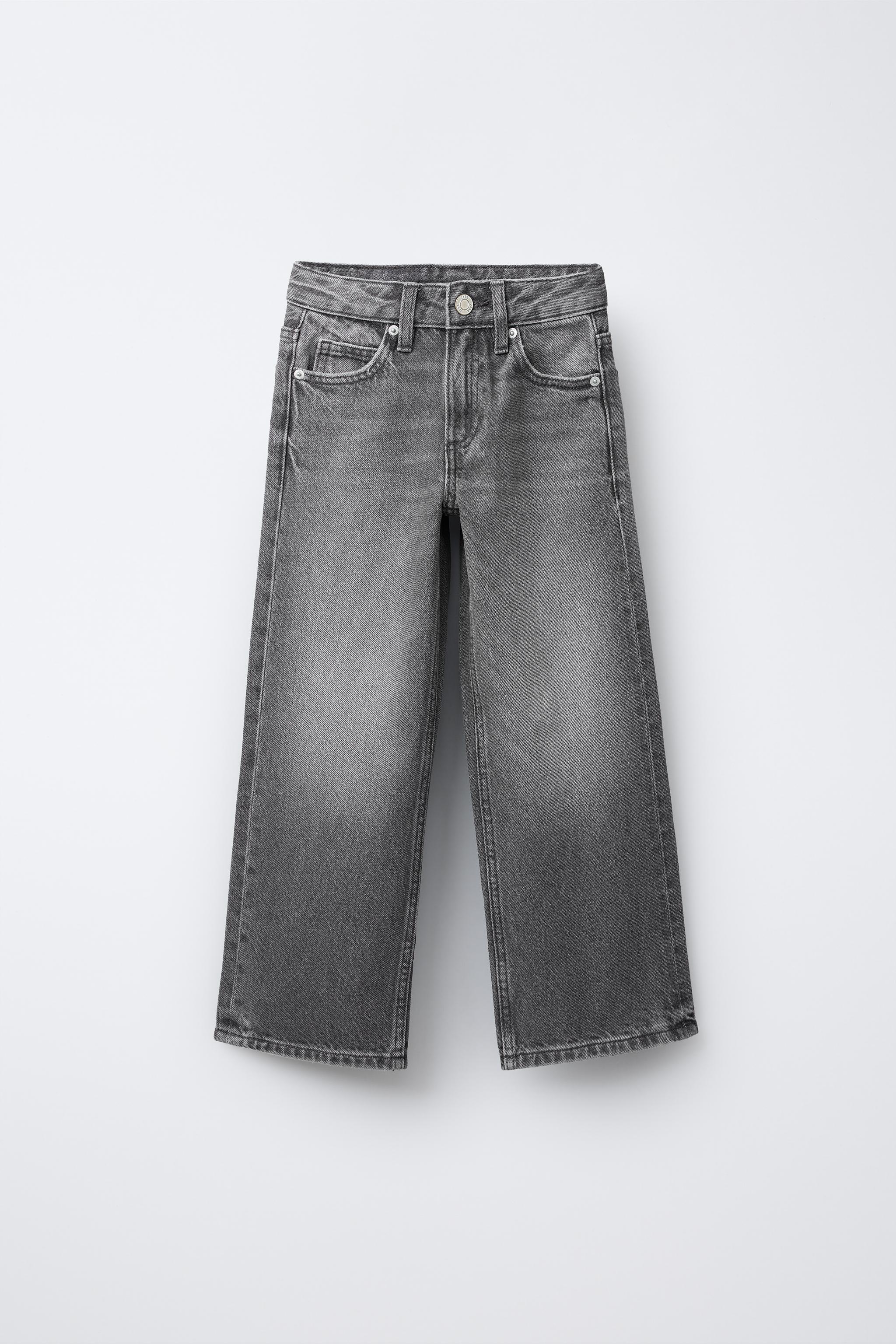 ANIMAL PRINT STAR WIDE LEG JEANS