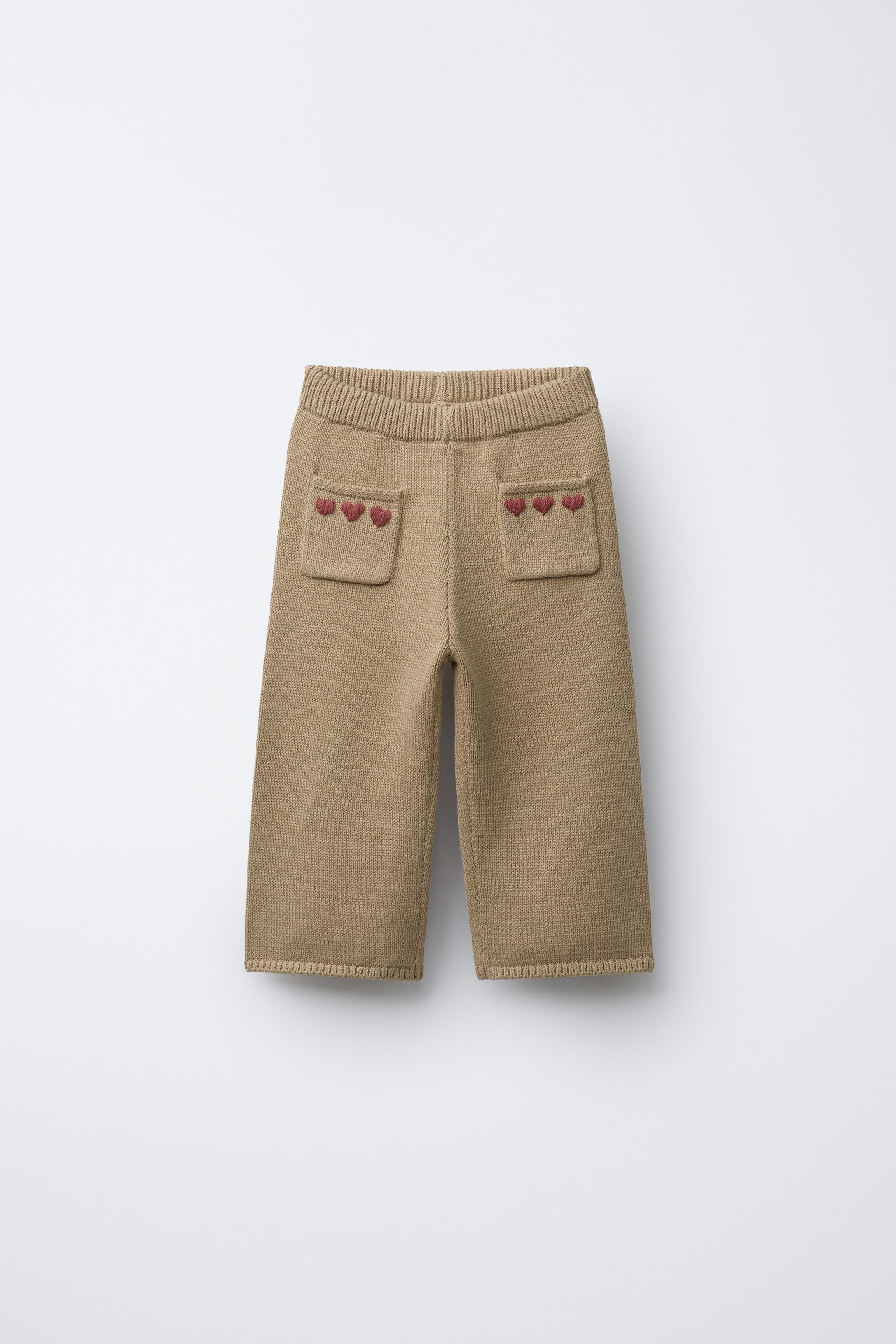 EMBROIDERED HEART KNIT CULOTTES