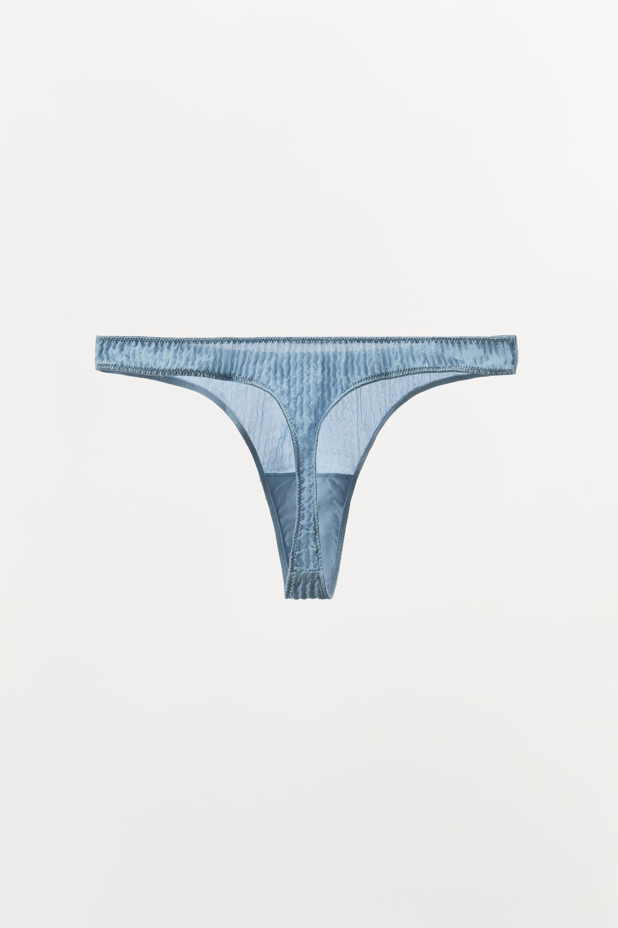 100% SILK WRINKLED EFFECT THONG LIMITED EDITION