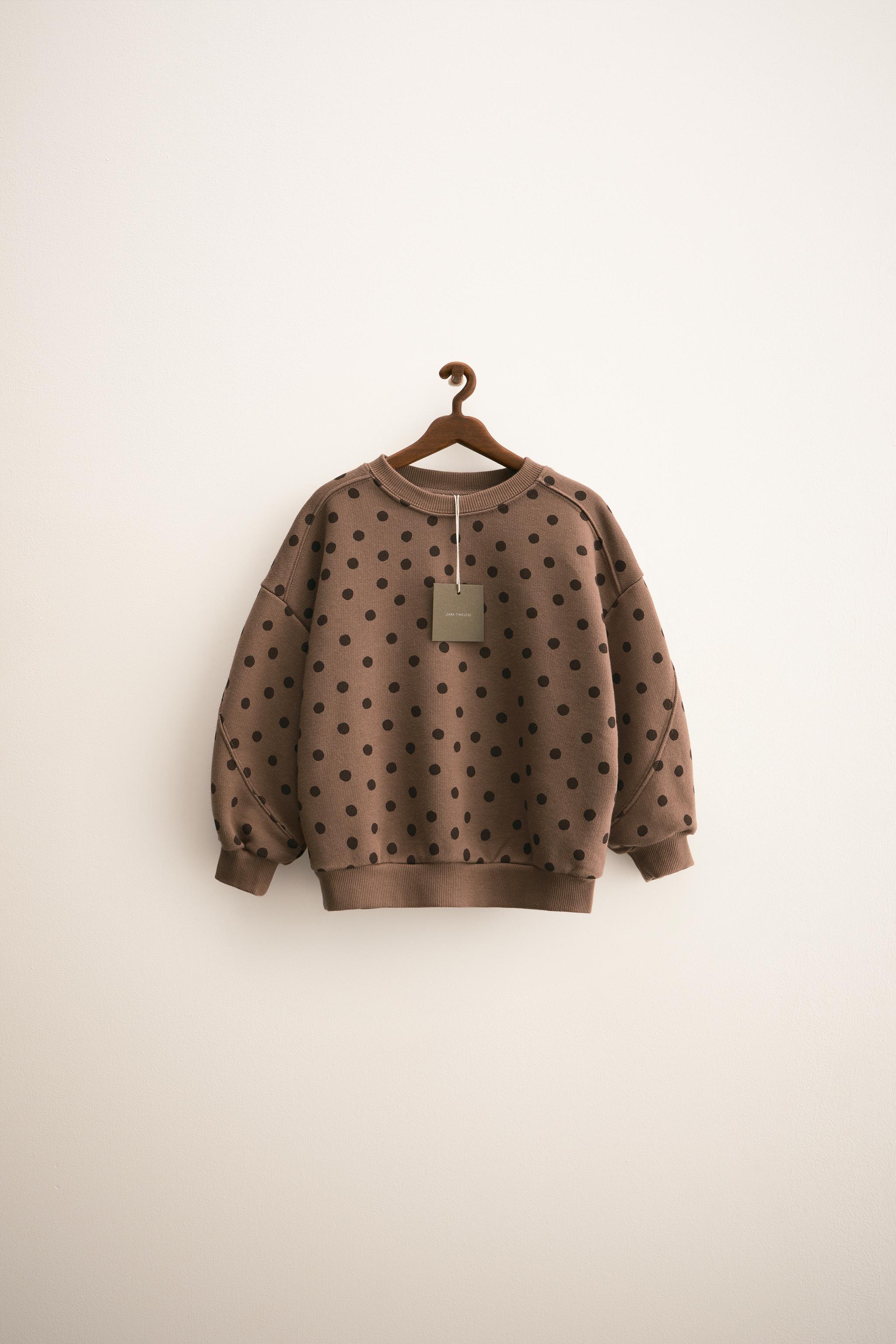 ZARA TIMELESS - POLKA DOT PRINT SWEATSHIRT