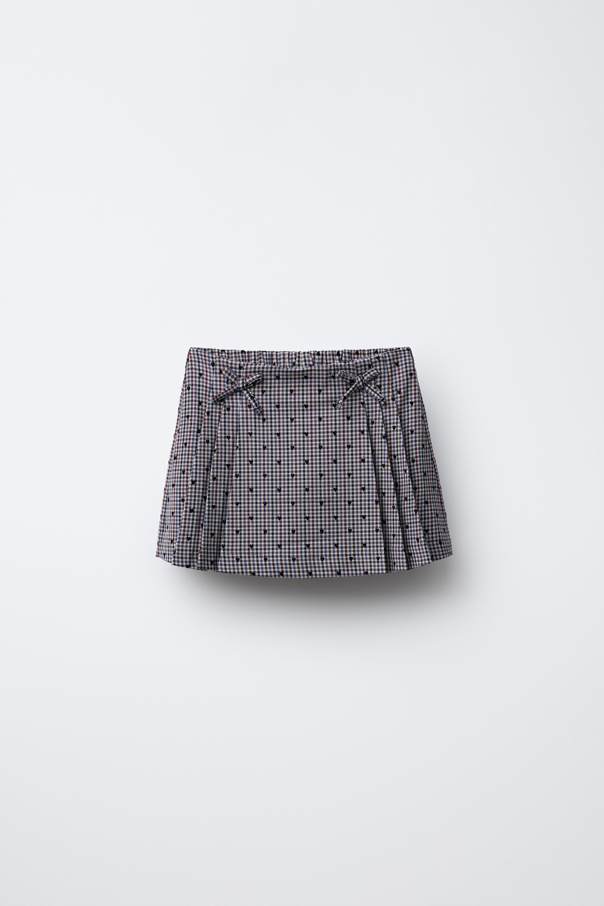 CHECKERED FLOCK HEART SKORT