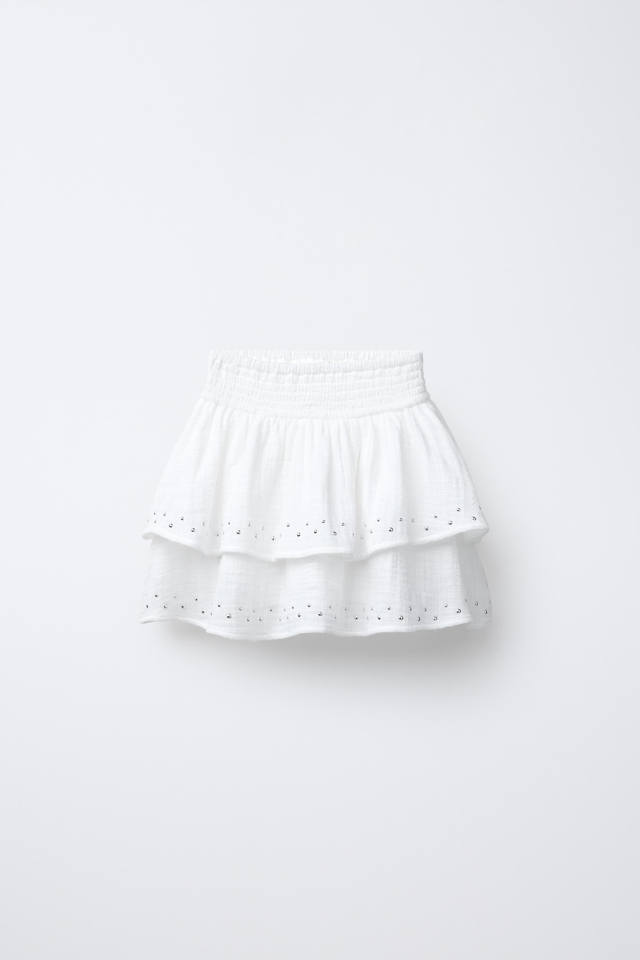 RUFFLE STUD SKORT