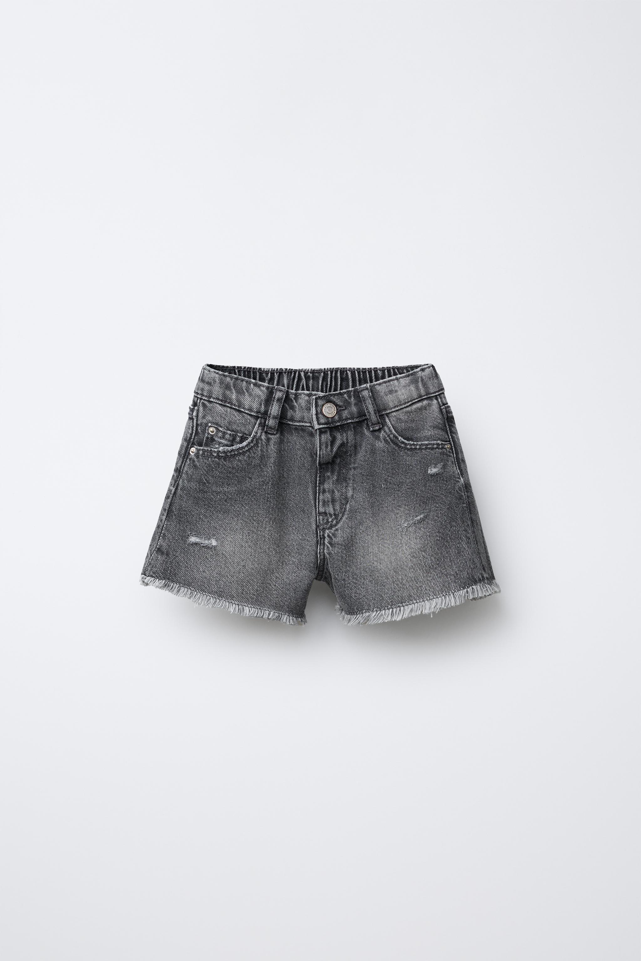 RIPPED HIGH WAIST DENIM SHORTS