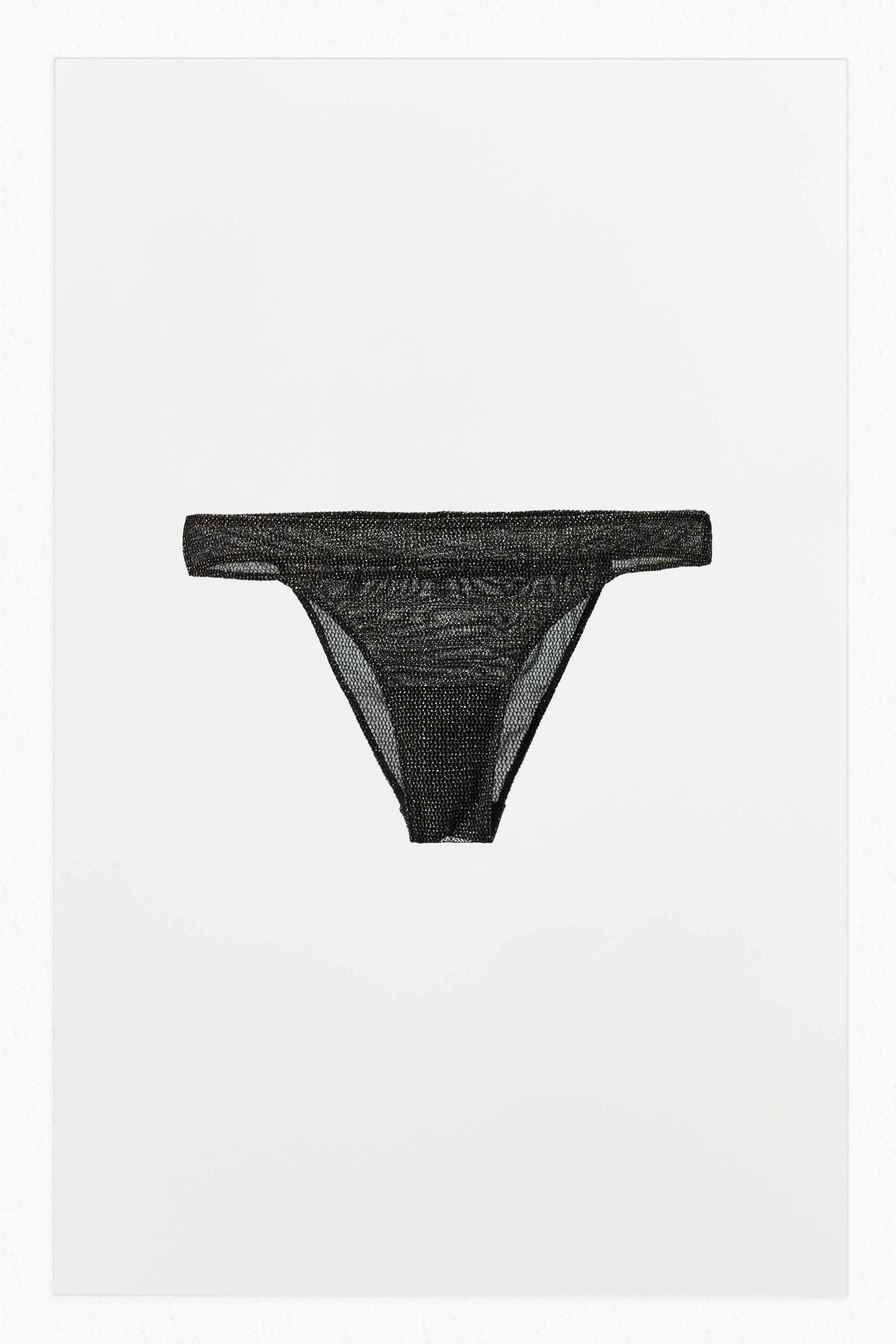 METALLIC THREAD NET PANTIES
