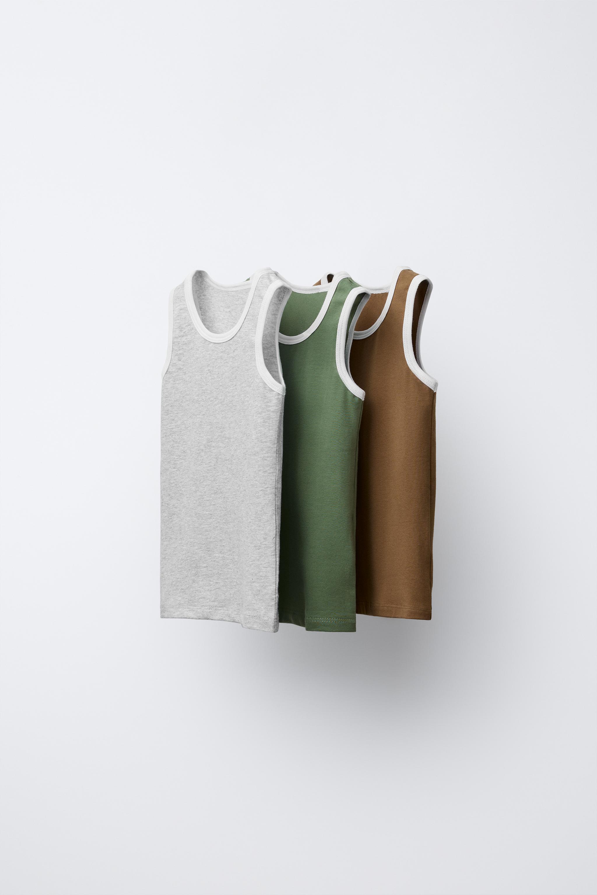 THREE-PACK OF BASIC T-SHIRTS WITH TRIM DETAIL